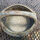 Empty pocket basket in denbac stoneware green blue brown office table dressing table decoration