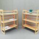 Pair folding book shelves