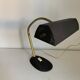 Lampe vintage 1960 de banquier Aluminor noire dorée bureau - 45cm