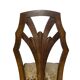 Ensemble de 6 chaises de salle à manger en noyer sculpté Art Déco, années 1920/1930