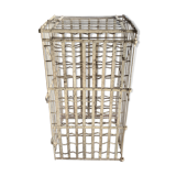 Old wine locker, metal bottle storage.
