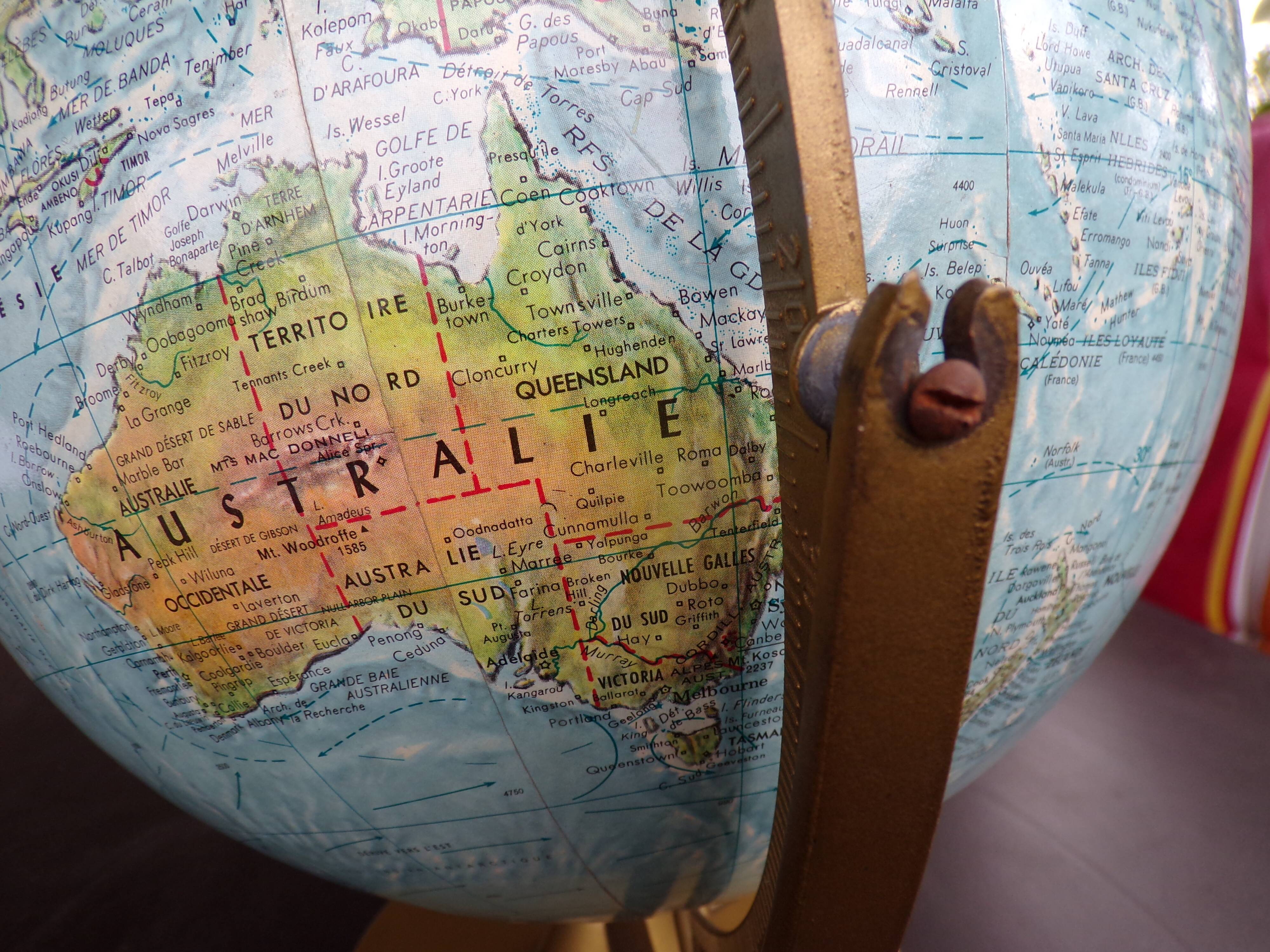 Earth globe in relief