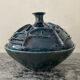 Vintage covered large pot in brutalist ceramic - Hungary