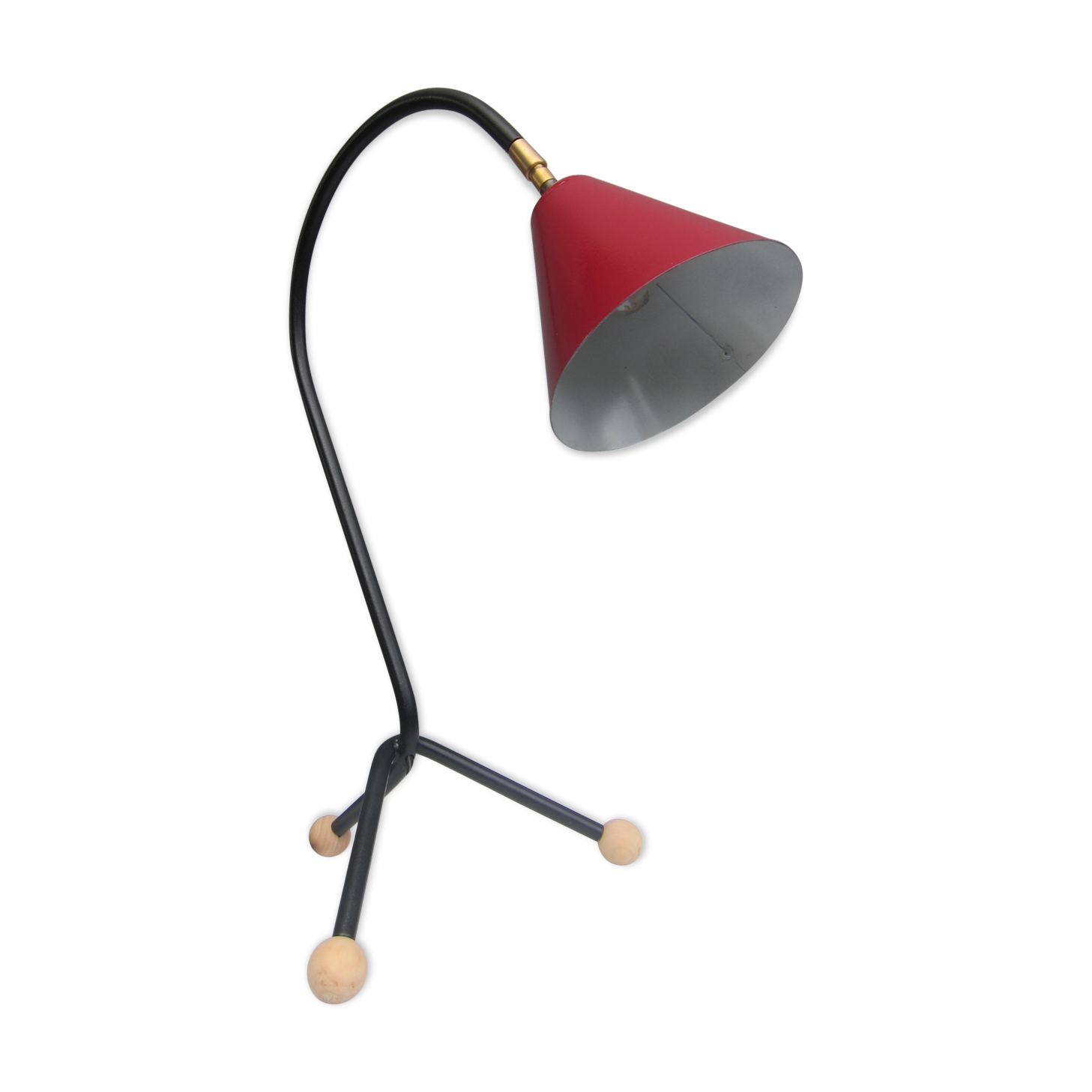 Tripod bedside lamp red Sputnik