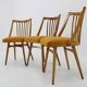 1960s Antonin Suman Oak Chair, Set of Three