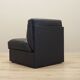 Black leather pouffe/armchair, Italian design, 1960s, production: Italy