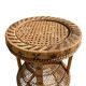 Vintage wicker and rattan stool from the 70s Emmanuelle.