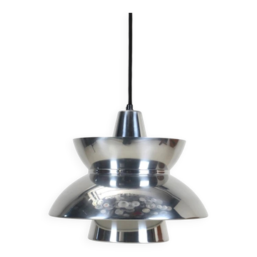Louis Poulsen / Henning Klok “Søværnspendel” / “Doo-Wop” pendant lamp / chrome / polished aluminium / mid-century Danish modern design / 1960s / 1970s