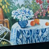 Tableau Moderne Paysage fleuris 54 x 46