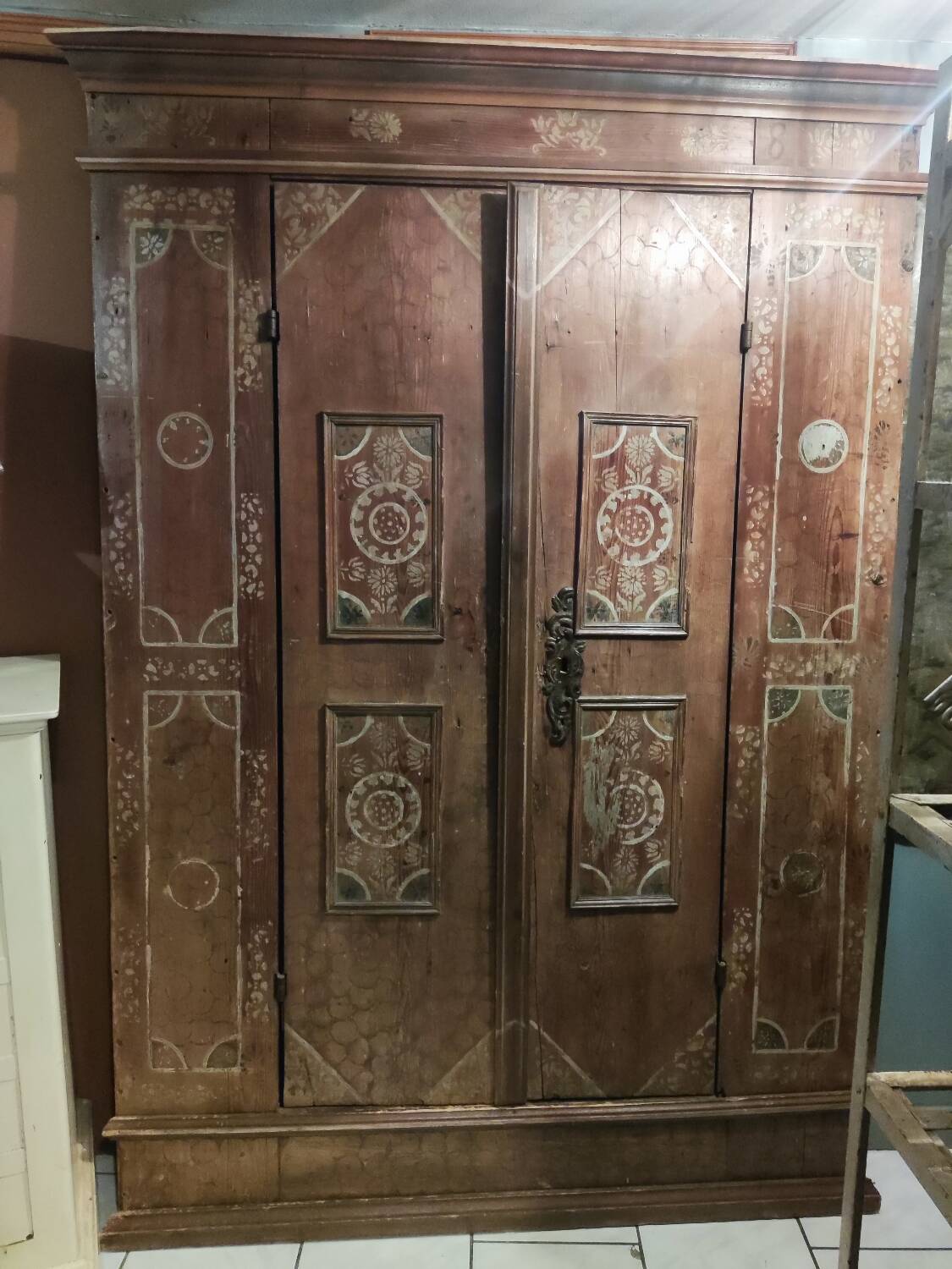 Doors of the old Alsatian wardrobe