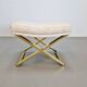 Vintage Regency Brass Cross Stool, Italy, 1970s