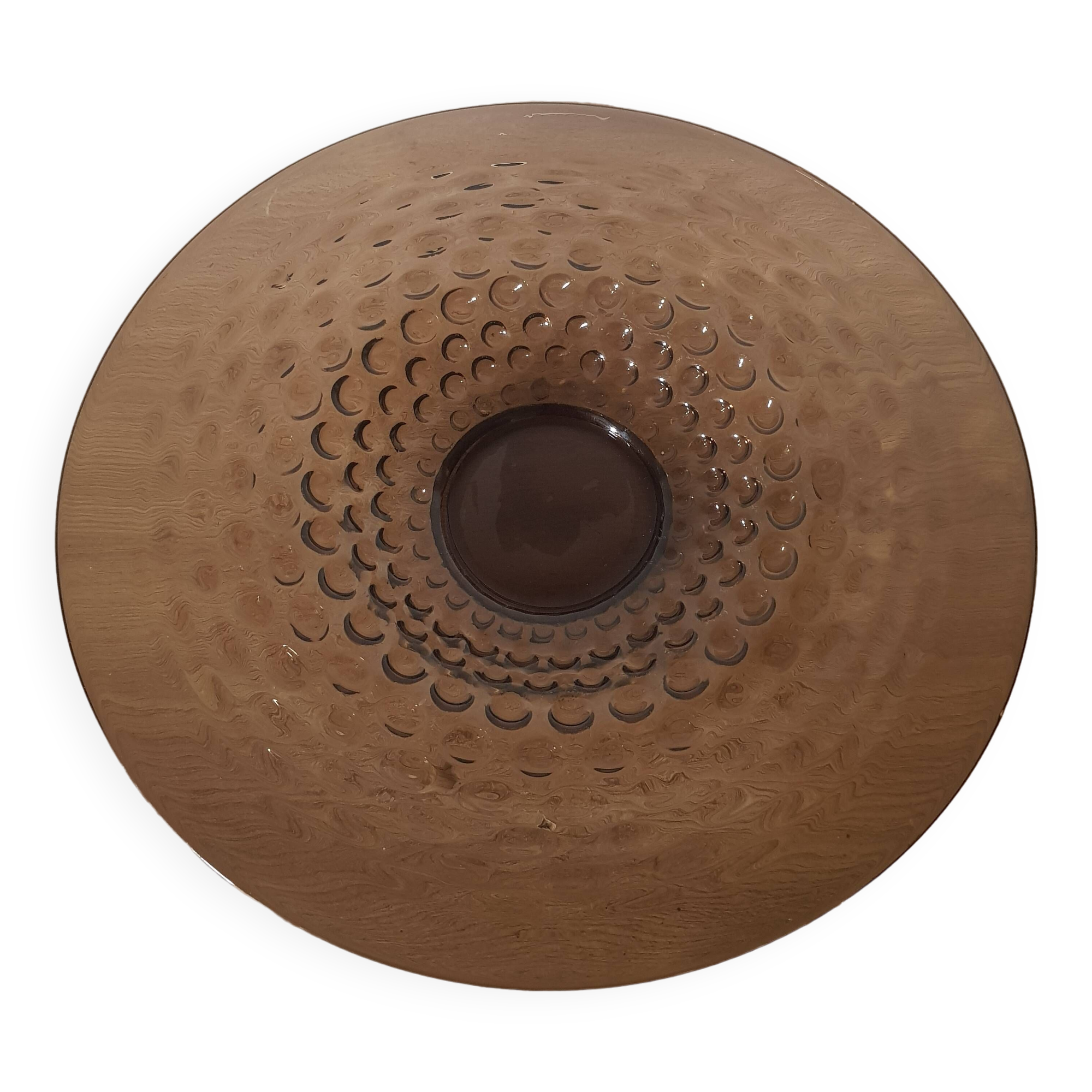 Large dish or, Vintage smoked fruit basket