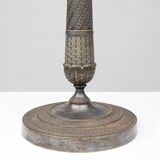 Large silver plated copper candlestick, France ca. 1900