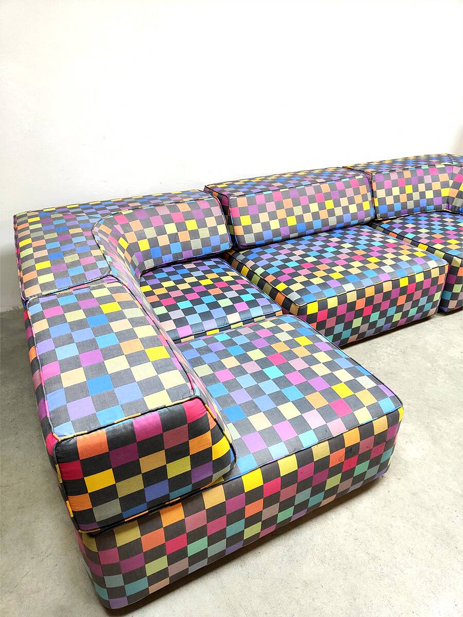 Vintage modular sofa Cor Trio Team Form AG 'Colored Check'