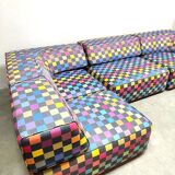 Vintage modular sofa Cor Trio Team Form AG 'Colored Check'