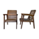Paire de fauteuils à lattes en chene 1950