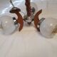 Lustre 3 branches Design Mazzega verres Murano