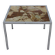 1980s Resin and Stone Chrome Plated Coffee Table, Germany