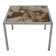 1980s Resin and Stone Chrome Plated Coffee Table, Germany