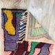 Tapis Boujad marocain  Design abstrait multicolore 3*2m