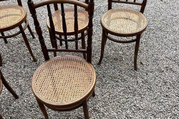 Lot de 6 chaises bistrot Josef Hofmann 1930