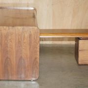 Bureau d'angle gauche bois brésilien danois milieu du siècle