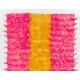 New Hand-Knotted Shag Pile Tulu Rug in Hot Pink and Yellow, 100% Mohair Wool