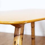 Rattan and compressed wood coffee table 1970