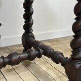 Louis XIII style oak desk stamped Mombro Ainé 19th century