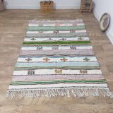 Handmade wool Berber rug 205 X 145 CM