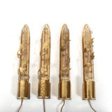 Set of 4 Art Deco Wall Lamps Denmark 1920s