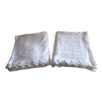 2 couvre-lits anciens en crochet
