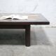 Vintage wood and ceramic coffee table