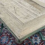 Bistro table from the beginning of the 20th century, oak top and cast iron base