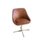 Vintage swivel office chair in cognac faux leather – 1970s
