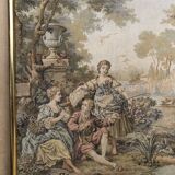Gobelins tapestry “Mrs. demainnon’s fishing trip” vintage