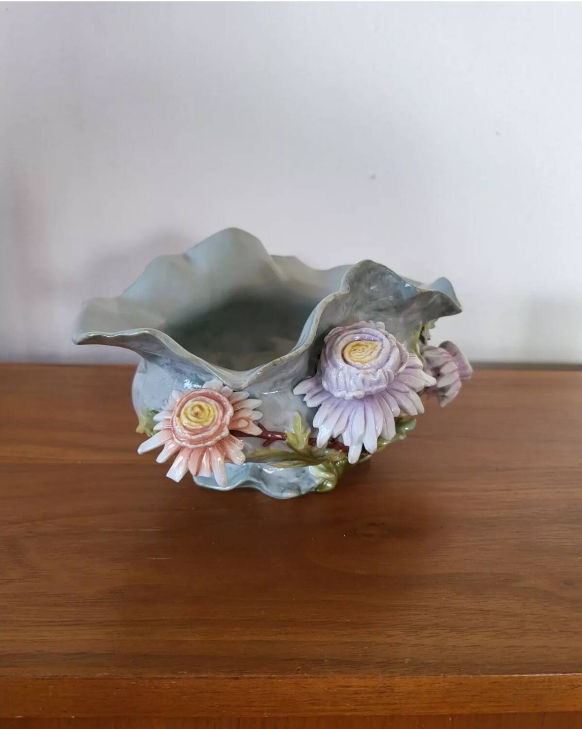 Petite Jardinière Cache Pot en céramique barbotine