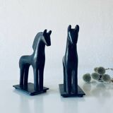 Pair of iron horse bookends