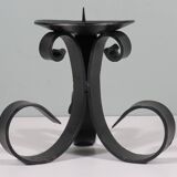 Hand forged vintage candlestick for large candle.