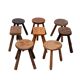 Set of 8 original Milk stools 1950s Holland