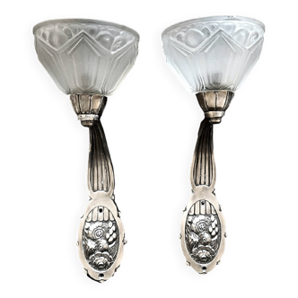 Pair of Art Deco wall lights