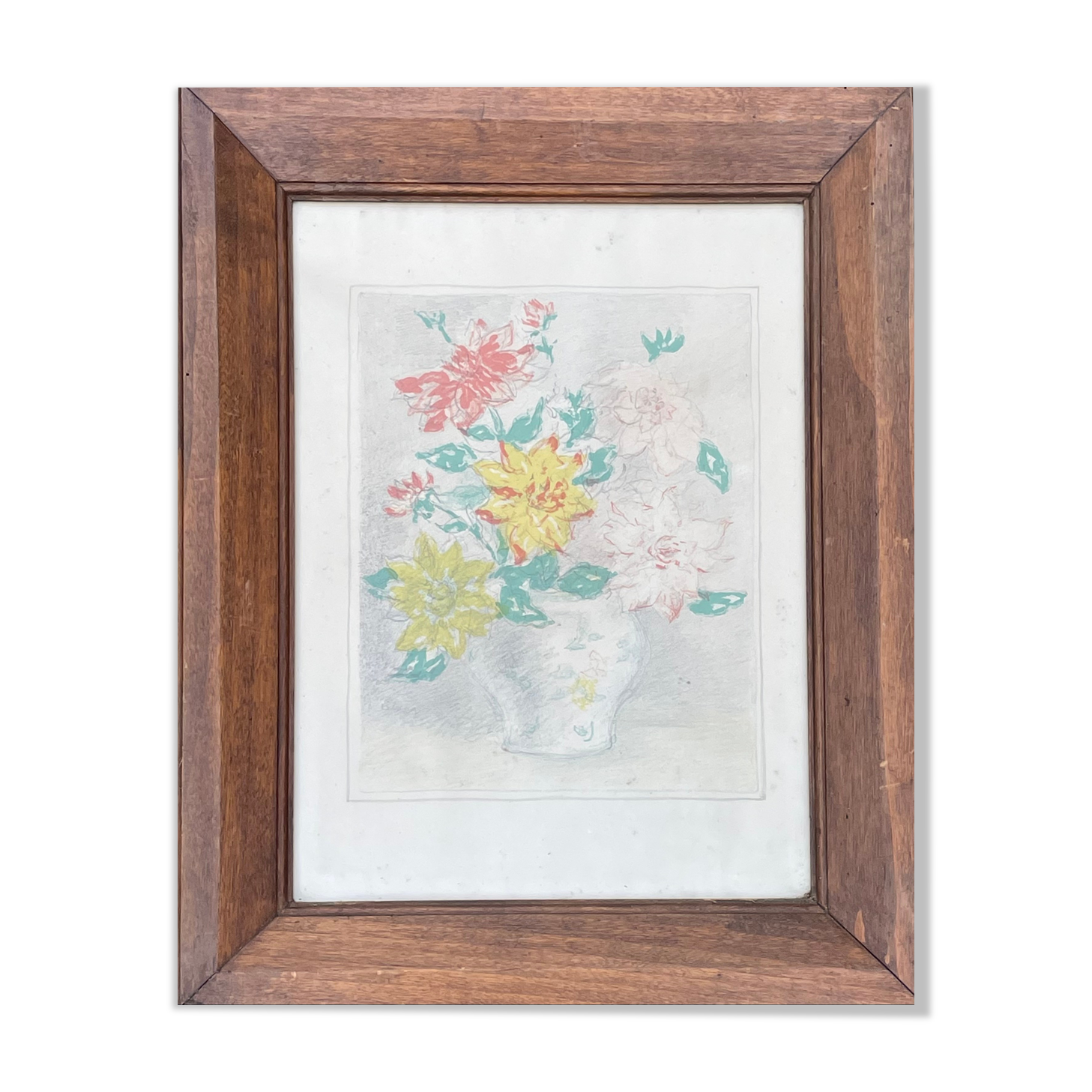 Painting watercolor still life with flowers Matisse, Dufy early twentieth century