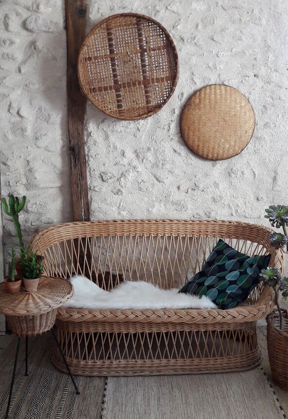 Bench-rattan 3 seats