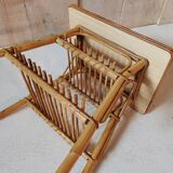 Rattan bedside table