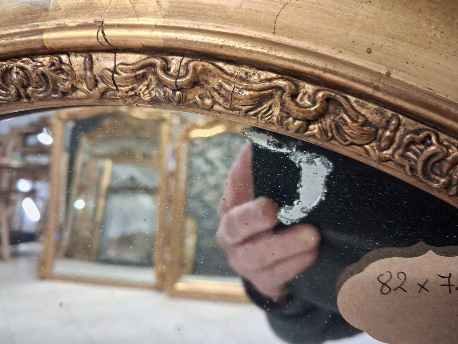 Louis Philippe Oval Mirror 82 x 72