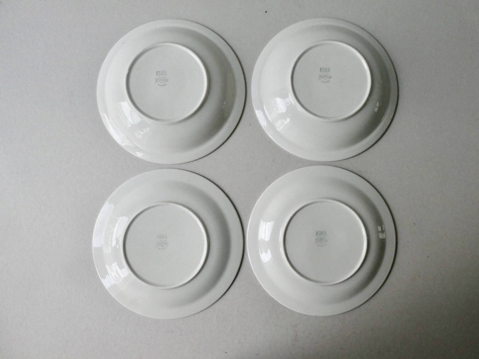 8 Scandinavian plates design Hertha Bengston, Koka Rörstrand, 50s