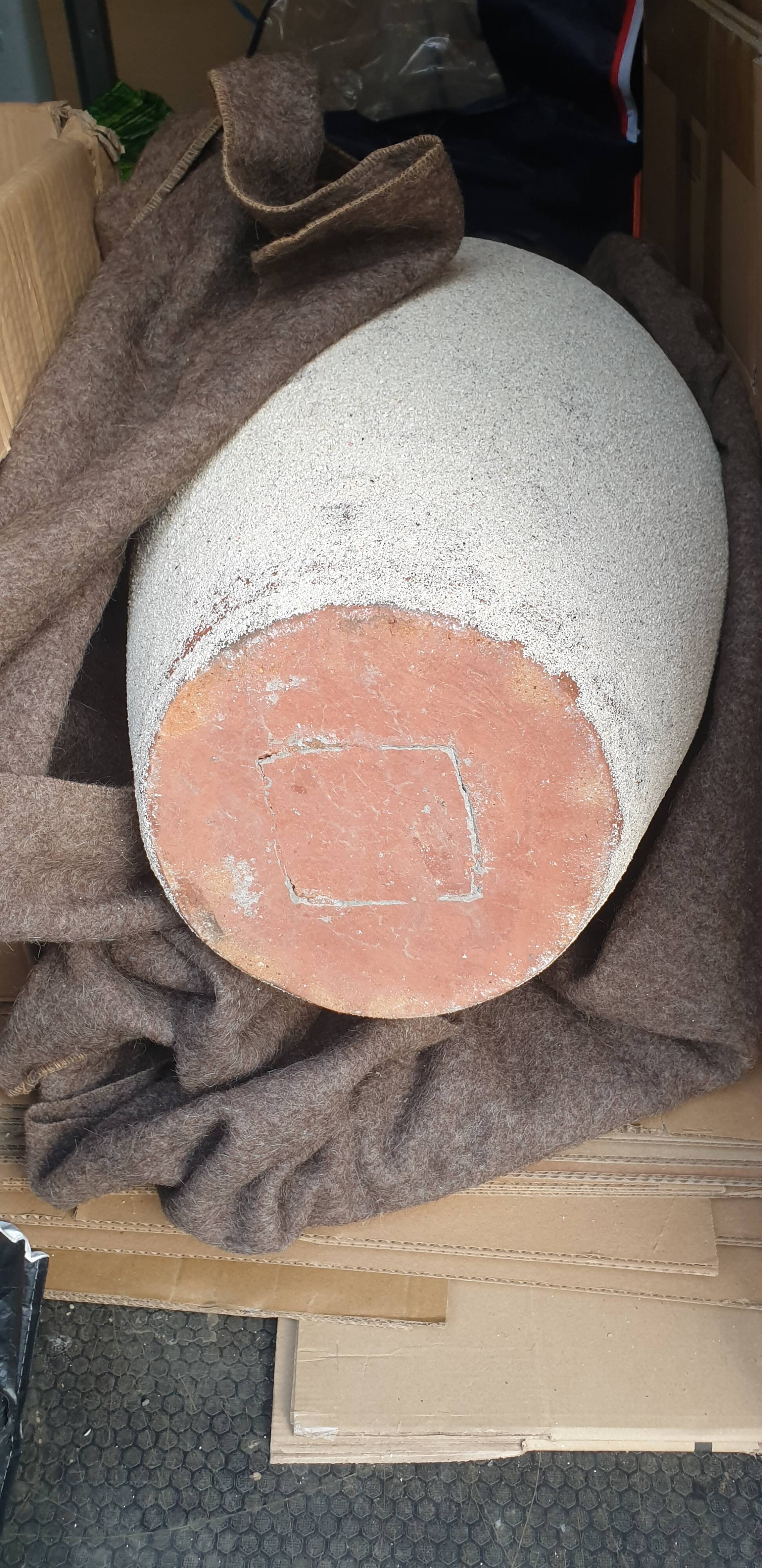 Ethnic terracotta vase seventies