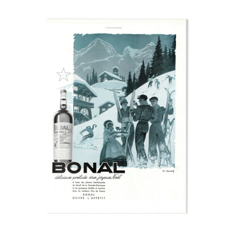 Affiche vintage années 30 Bonal 30x40cm