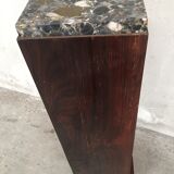 Art deco rosewood and marble column