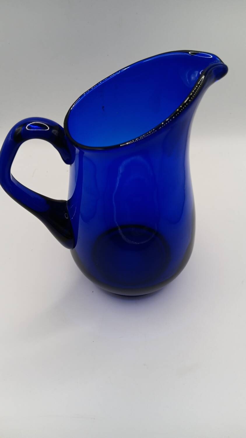 Holmegaard - Pichet / vase en verre Bleu de Bristol de Per Lutken